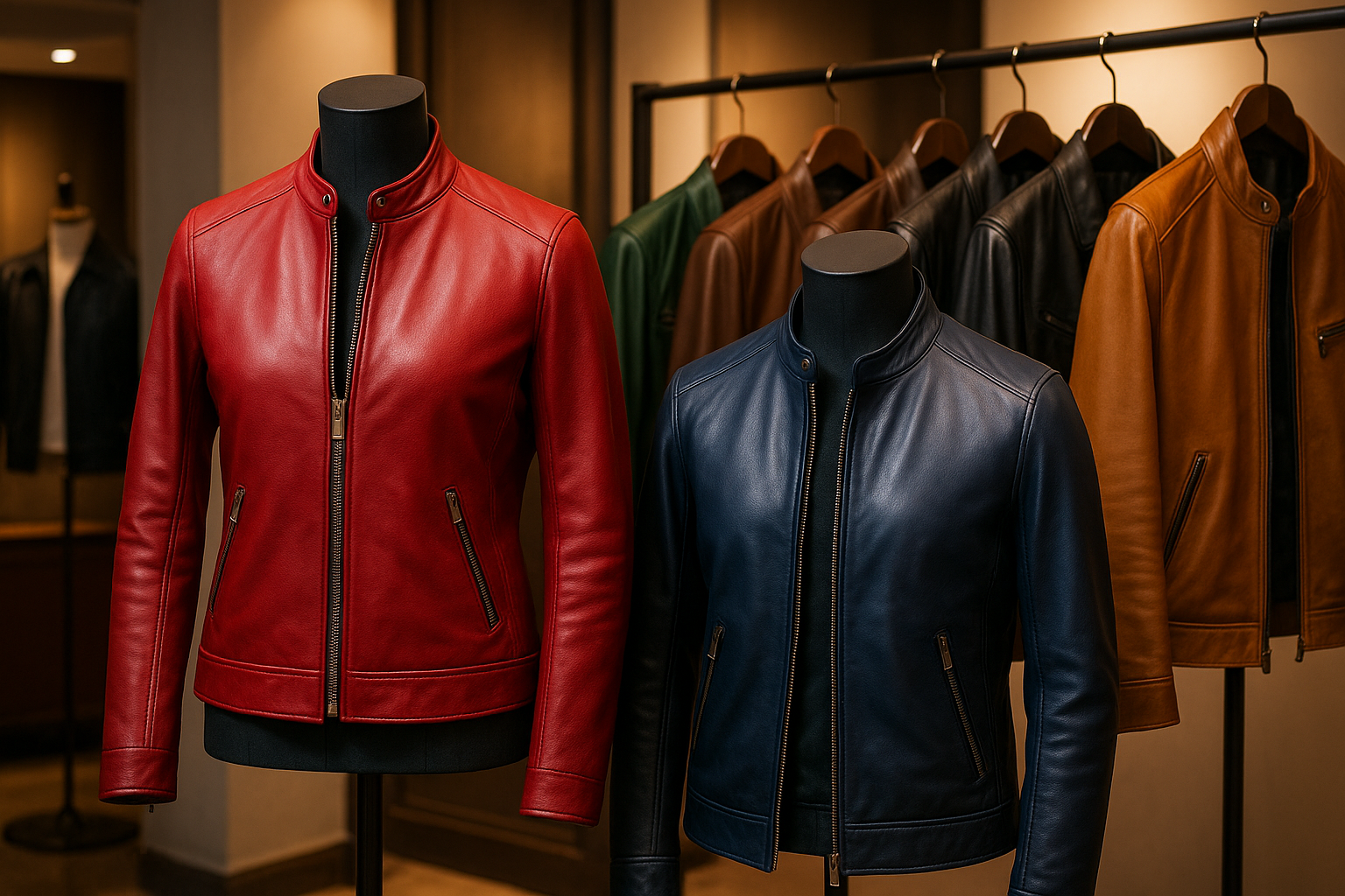 Colored Leather Jackets: Red, Blue, and Beyond